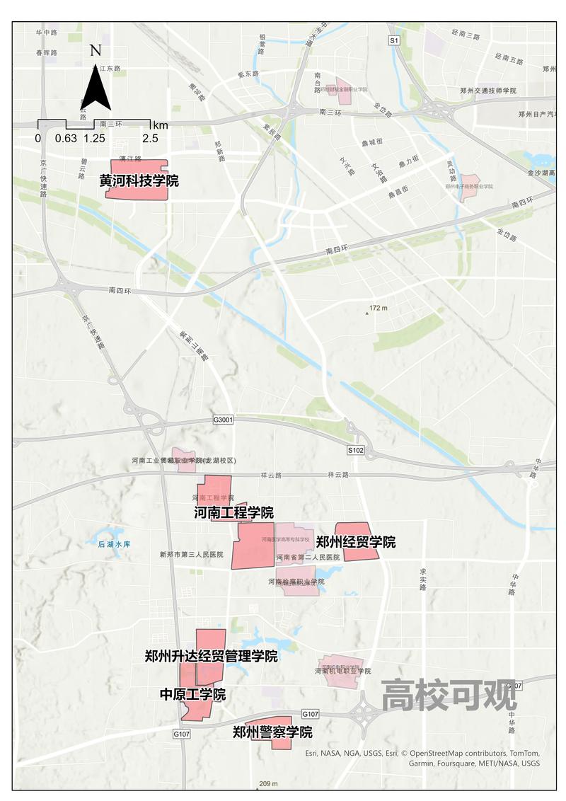 河南鄭州——大學(xué)分布.